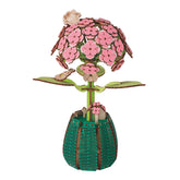 Wooden Assembled flower Model DIY 3D Diorama for Stress Relief & Toy Gift Desktop Christmas Gift